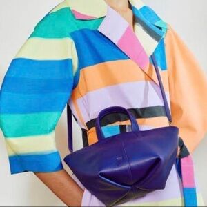 Mansur Gavriel purple Mini Tulipano top handle crossbody tote bag NWOT